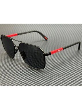 New Prada Linea Rossa Men Matte Black Sunglasses 60-14-145